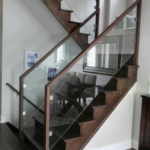 Stylish Steps Railing Designs With Glass Picture 080