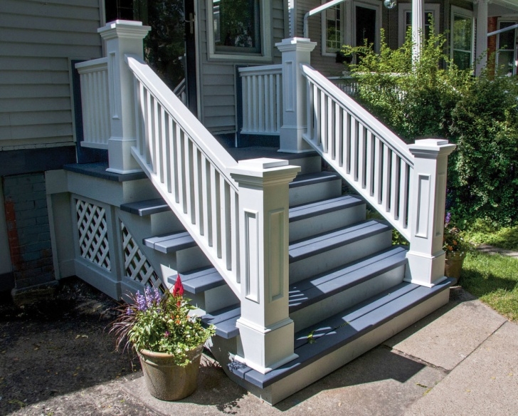 Stylish Wooden Porch Steps Image 078