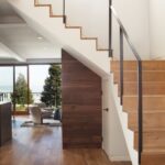 Stylish Wooden Staircase With Glass Panels Photo 975