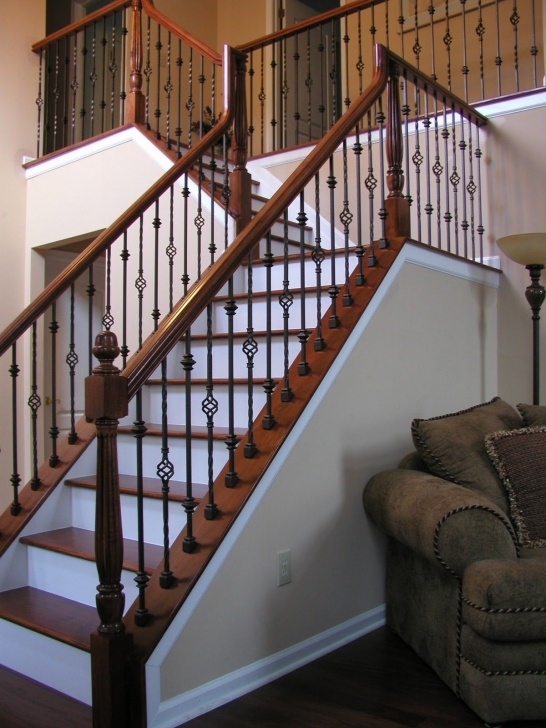 Stylish Wrought Iron Stair Handrail Image 899