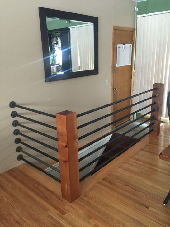 Super Cool Stair Landing Railing Picture 807