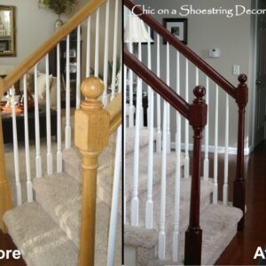 Staining Stair Rails